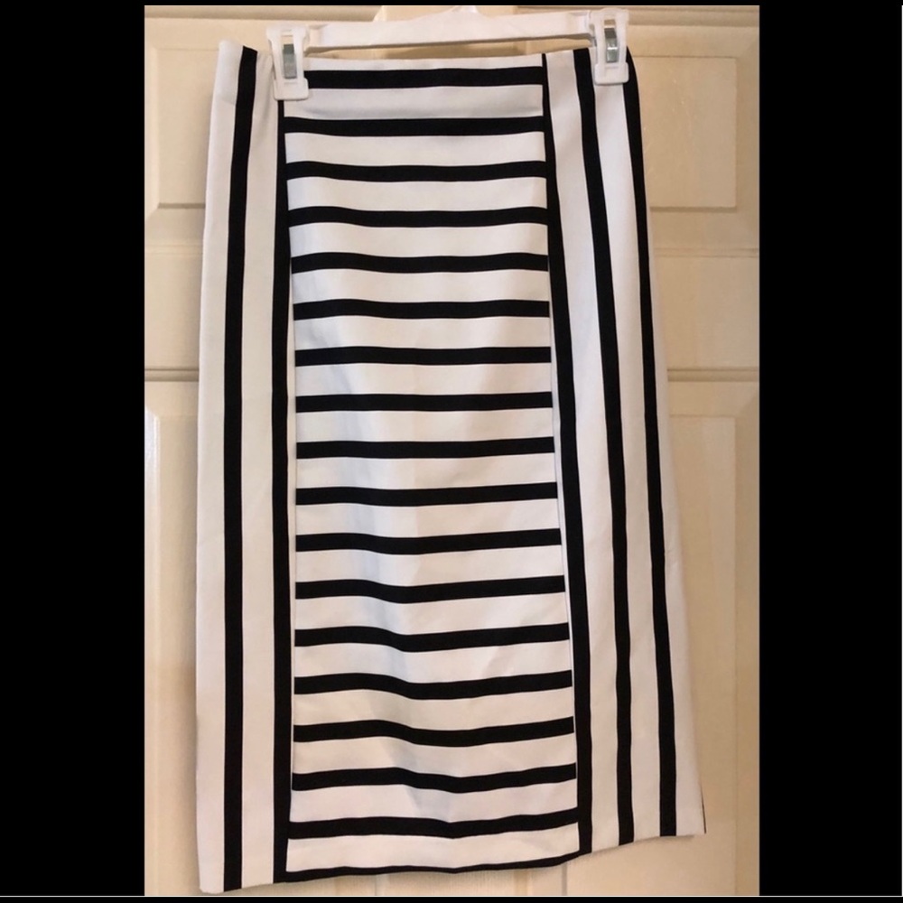 White and black Zara stripper skirt